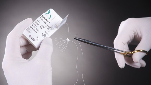 [MECL22AA] CHORDAE LOOP 2 (3/0) 2 x 45 cm 4x22,2xHR-17, 2xPledget 6x3x2 mm, 3 pcs. - Serag-Wiessner (MECL22AA)